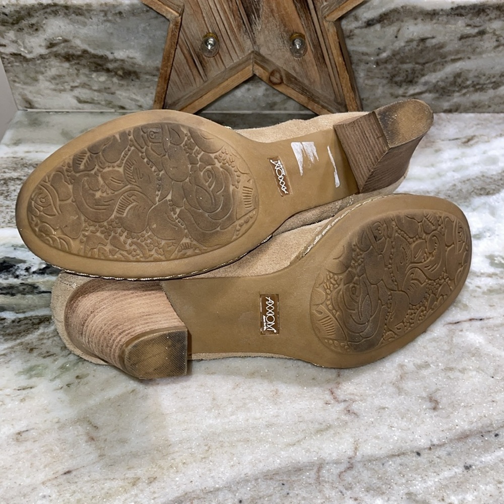 Axxiom DESI Tan Suede Heeled Ankle Booties 9 - Picture 5 of 13